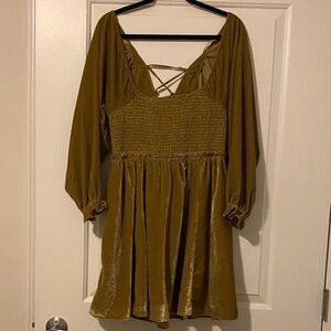 Free People Golden Long Sleeve Dress